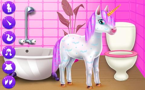 Cute Unicorn Caring & Dressup