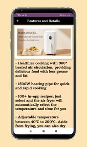 mi smart air fryer guide