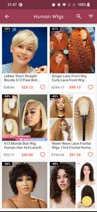 Human Hair Wigs shopping app