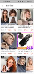 Human Hair Wigs shopping app