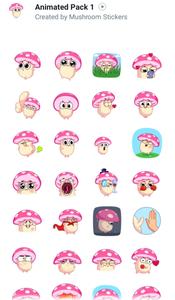 Mushroom stickers for WhatsApp