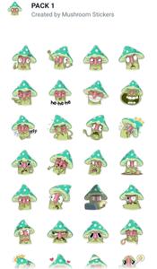 Mushroom stickers for WhatsApp