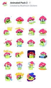 Mushroom stickers for WhatsApp