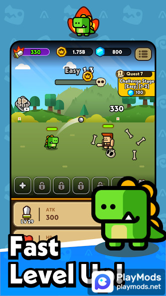 Hero Dino: Idle RPGMod  Apk v1.3.2(Speed change)