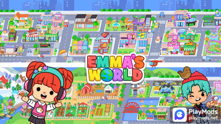 Emma's World - Town & FamilyMod  Apk v1.9(Unlock all houses)