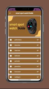 smart sport watch Guide