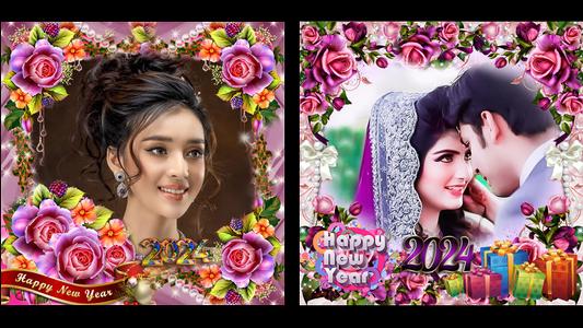 Happy new year photo frame2024