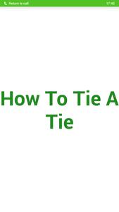 Tie A Tie