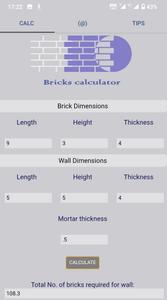 Bricks calculator