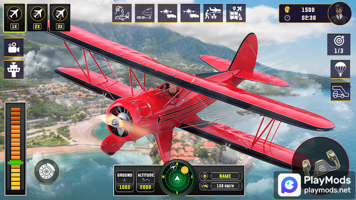 Airplane Games 3D: Pilot GamesMod  Apk v1.0(Unlock all aircraft)