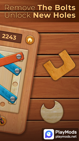 Nuts Bolts Wood Puzzle GamesMod  Apk v0.9(No Ads)