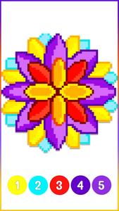 Mandala Pixel Art Coloring