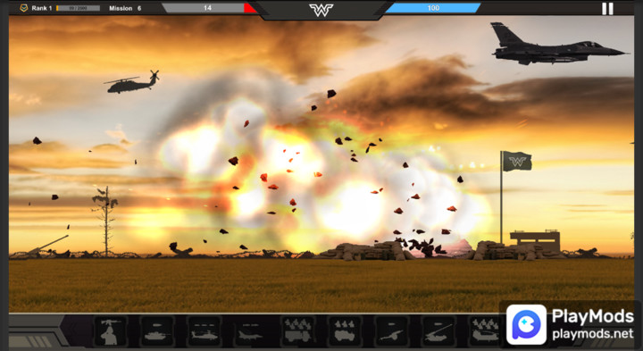 Warzone CommanderMod  Apk v1.0.09(Unlock all arms)