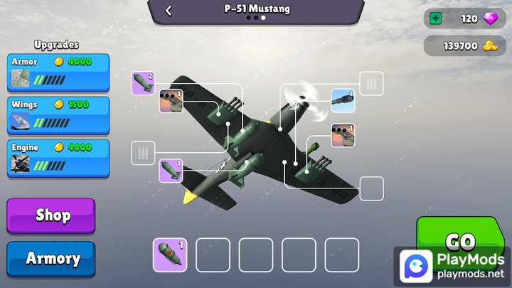 Bomber Ace: WW2 war plane gameMod  Apk v1.2.35(Unlimited gold coins)