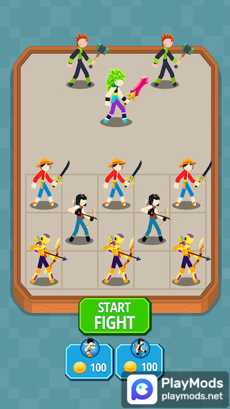 Stickman Warriors - Merge HeroMod  Apk v1.18(Unlimited Resources)