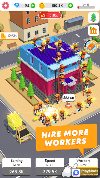 Idle Construction 3DMod  Apk v2.2(Unlimited coins)