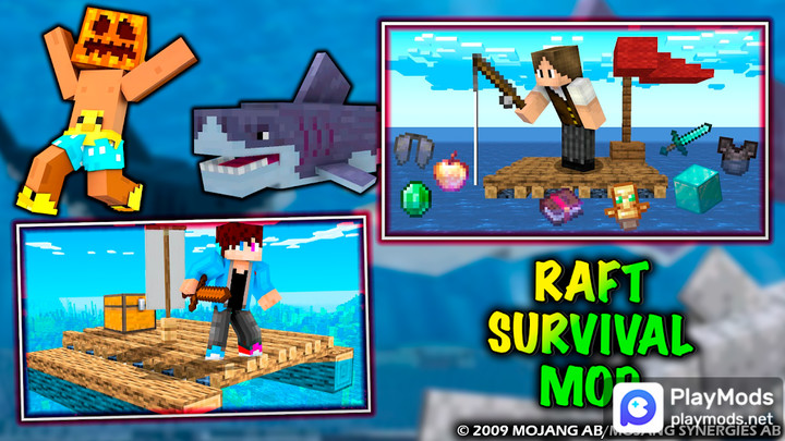 Survival Raft Mod MinecraftMod  Apk v1.0(Speed change)