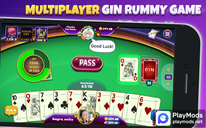 Gin Rummy - Classic Card GamesMod  Apk v2.0.57(No Ads)