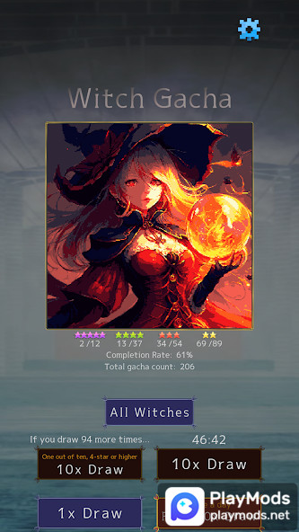 Witch Gacha ~Witch Collection~Mod  Apk v1.0.4(Ad-free and get rewarded)