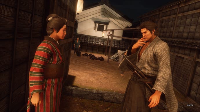 like-a-dragon-ishin-ryoma-thinking-action-talking-to-sakiko.jpg