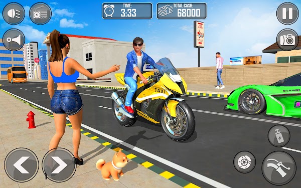 Bike Taxi Driving Games 3D