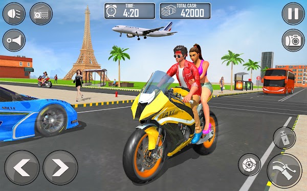 Bike Taxi Driving Games 3D