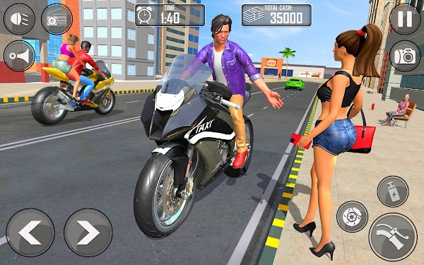 Bike Taxi Driving Games 3D