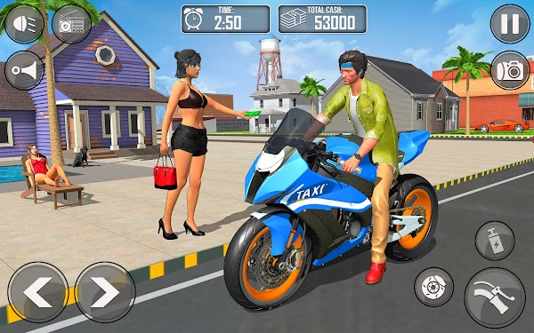 Bike Taxi Driving Games 3D