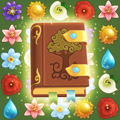 Flower Book Match3 Puzzle Game