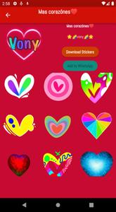 Stickers de Corazones