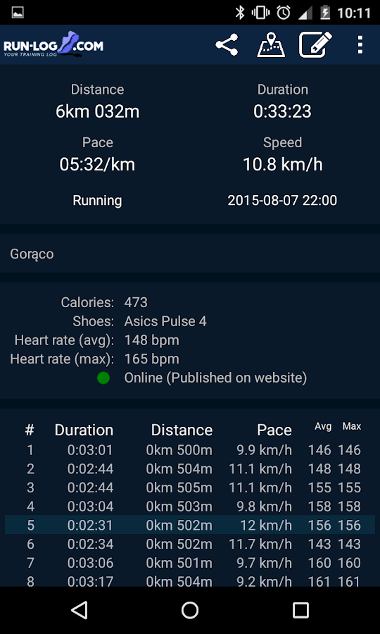 Running tracker - Run-log.com  APK