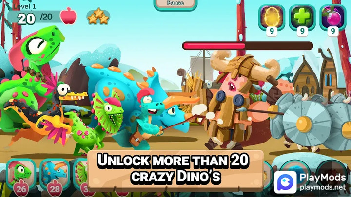 Dino Bash: Travel Through TimeMod  Apk v2.1.13(Speed change)