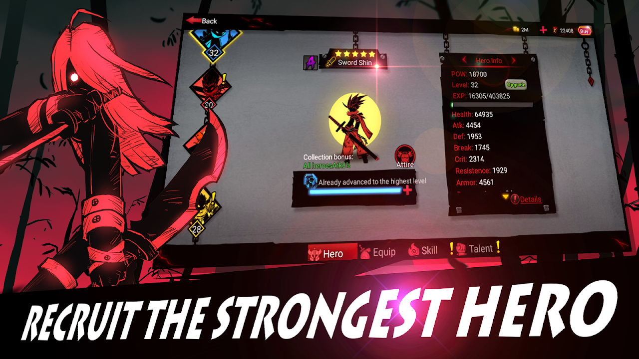 League of Stickman 2-Best Fighting RPG