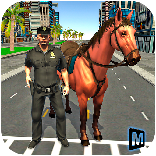 mounted horse police chase 3d