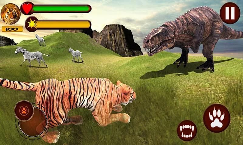 Tiger vs Dinosaur Adventure 3D