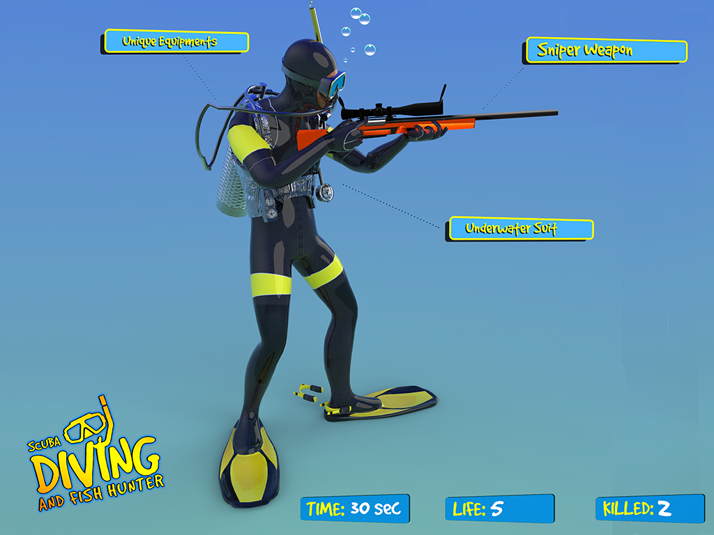 Scuba Diver Sniper Fury