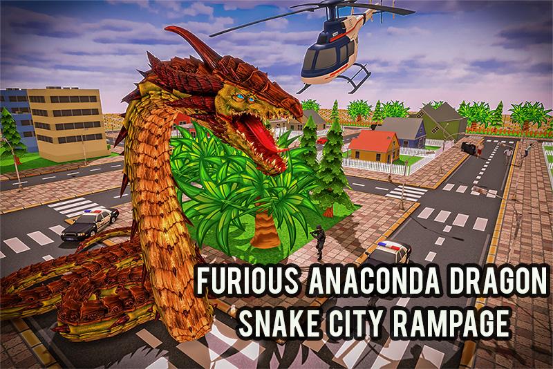 Furious Anaconda Dragon Snake City Rampage