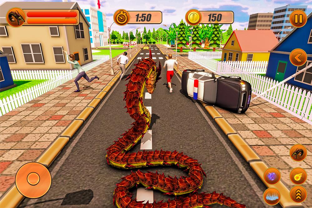 Furious Anaconda Dragon Snake City Rampage