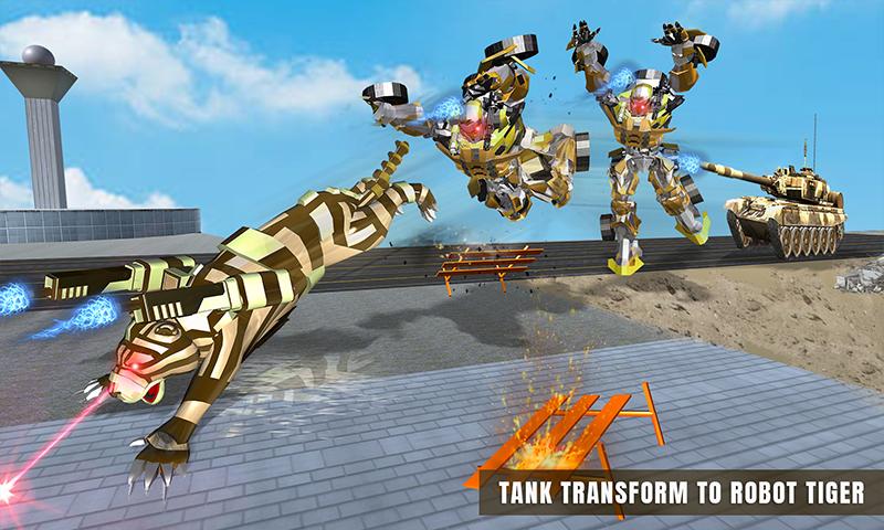 Furious Wild Tiger Robot Tank Robot Transform Game