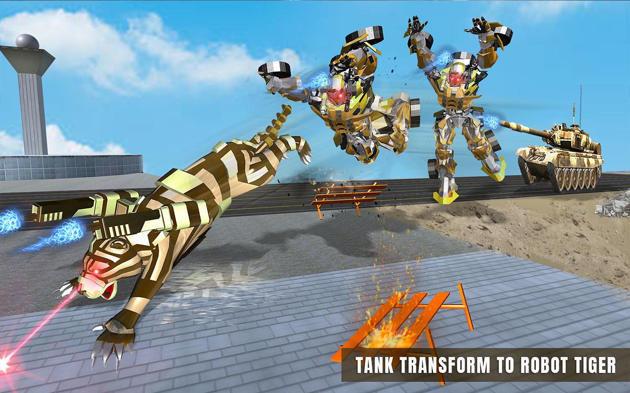 Furious Wild Tiger Robot Tank Robot Transform Game