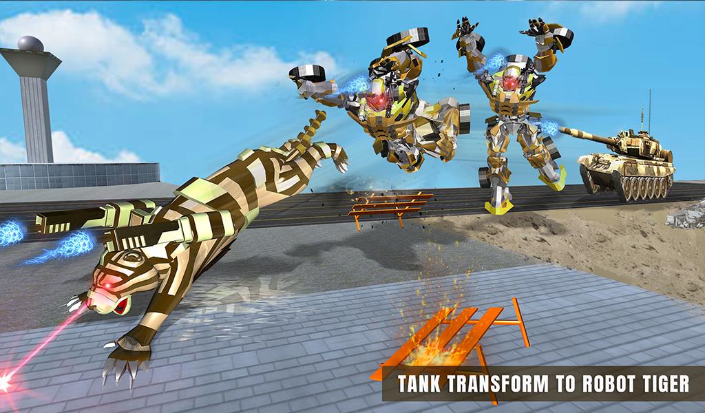 Furious Wild Tiger Robot Tank Robot Transform Game