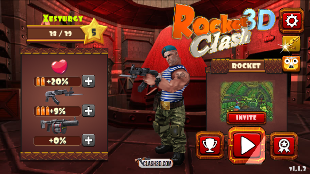 Rocket Clash 3D - Third person shooter multiplayer