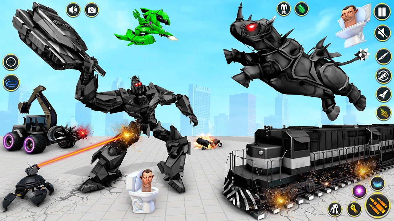 Rhino Robot - Robot Car Games