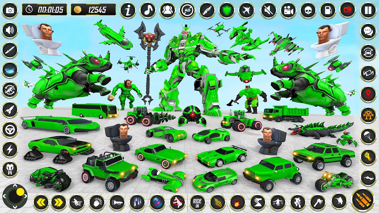 Rhino Robot - Robot Car Games