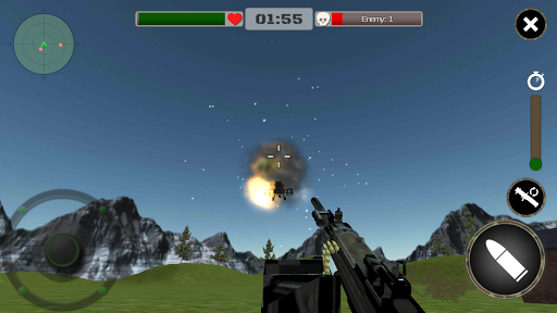 War, artillery and heavy weapon simulator