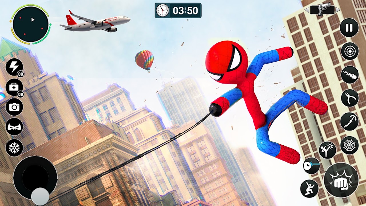 Flying Spider Rope Hero Games