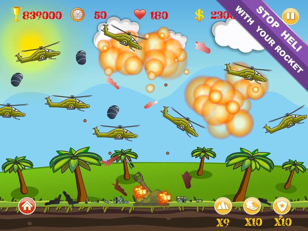 Heli Invasion -- Stop Helicopter Invasion With Rocket Shoot Game