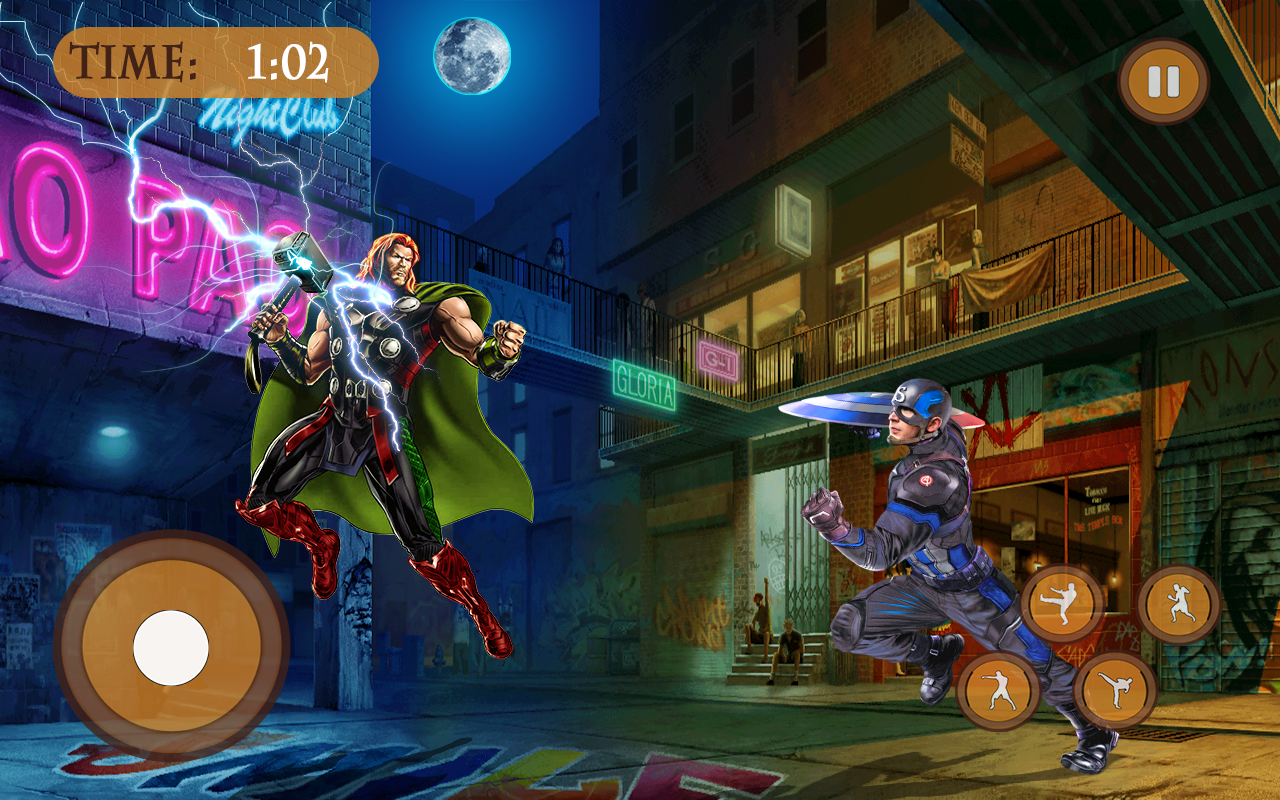 Superhero Fighting Immortal Gods Ring Arena Battle