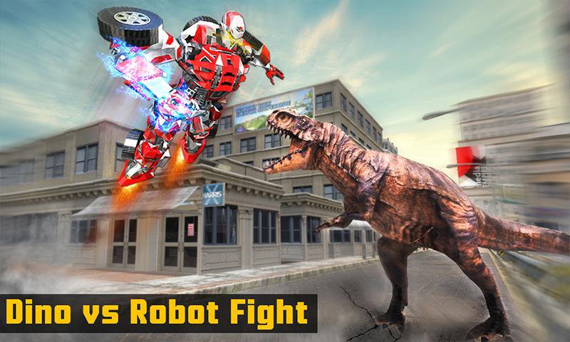 Superhero Robot vs Dino