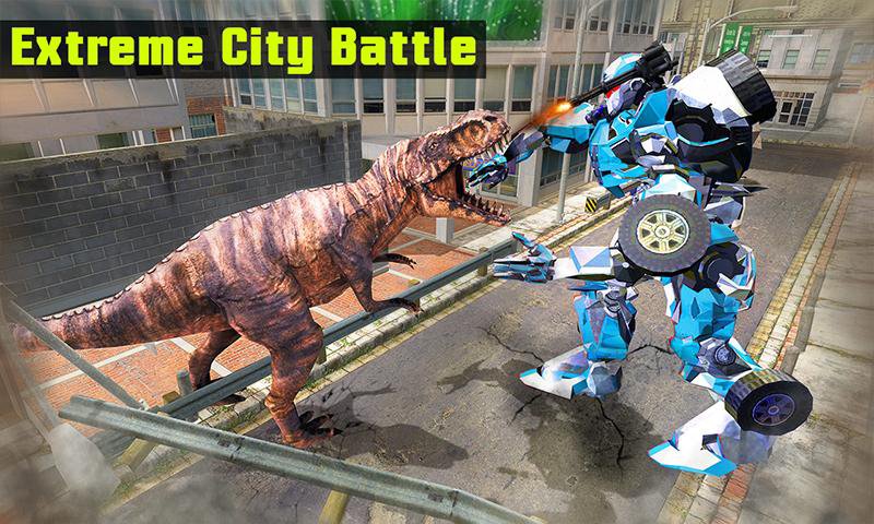 Superhero Robot vs Dino